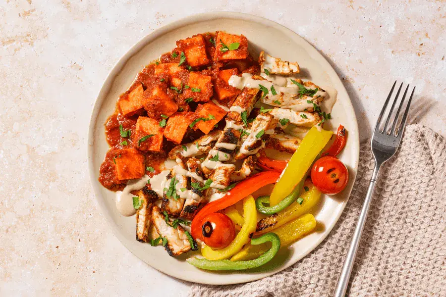 Harissa & Tahini Chicken Thighs