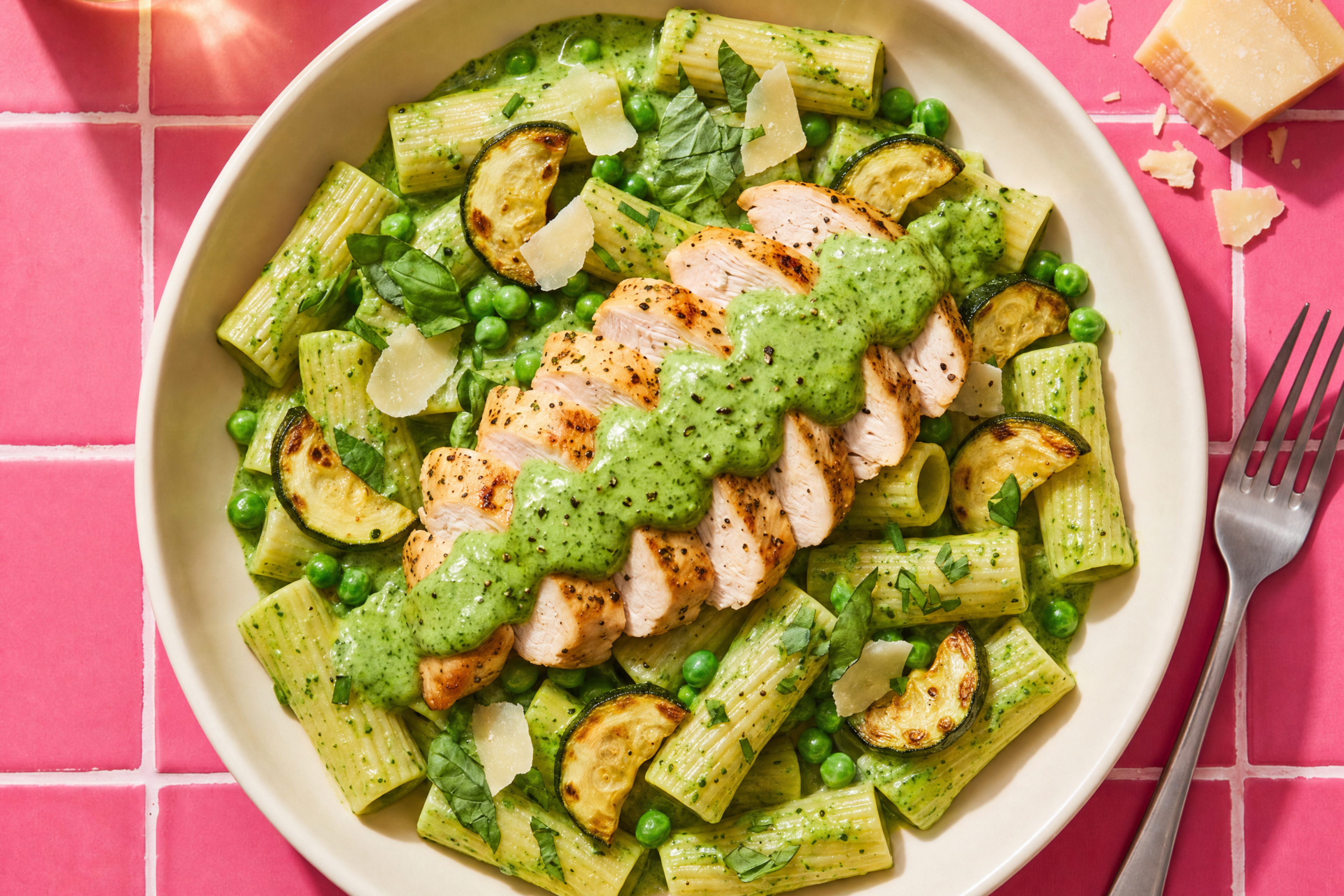 Pesto Chicken Rigatoni