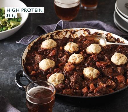 Steak & Stout Stew with Cheese Scone Dumplings