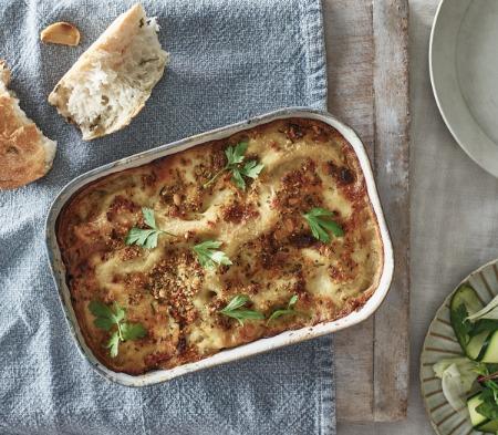 Wild Mushroom & Aubergine Lasagne