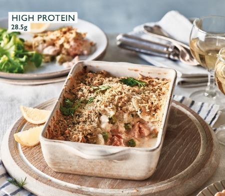 Salmon and Asparagus Gratin