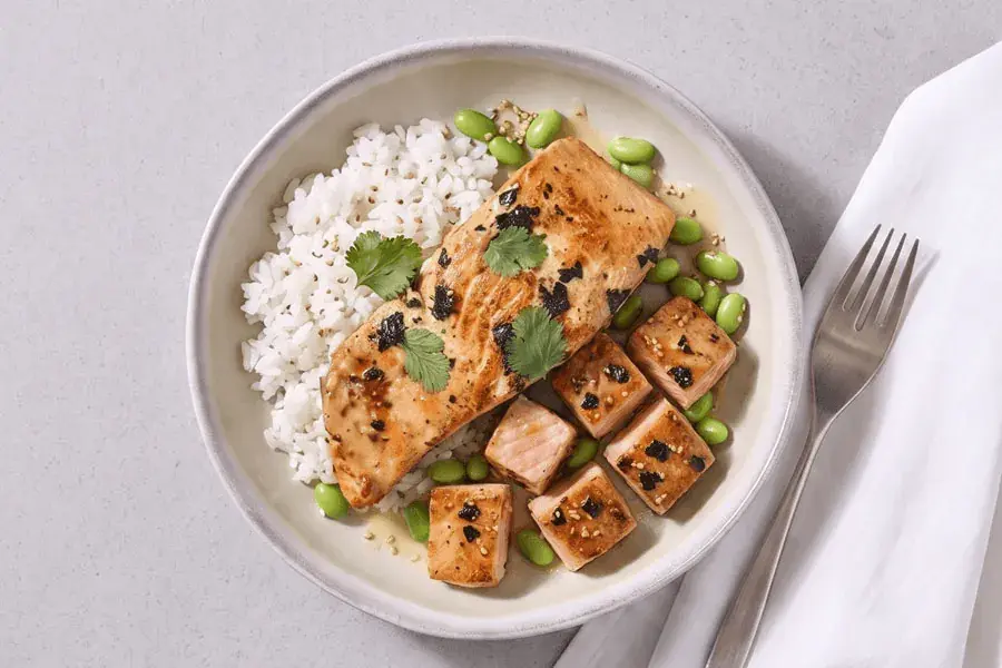 Citrus & Miso Salmon Poke Bowl