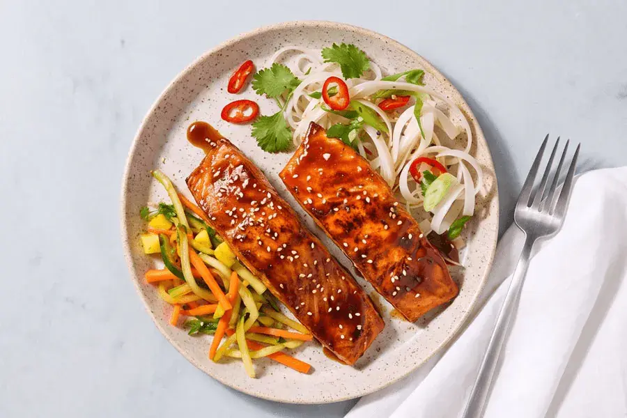 Teriyaki Salmon Noodles,