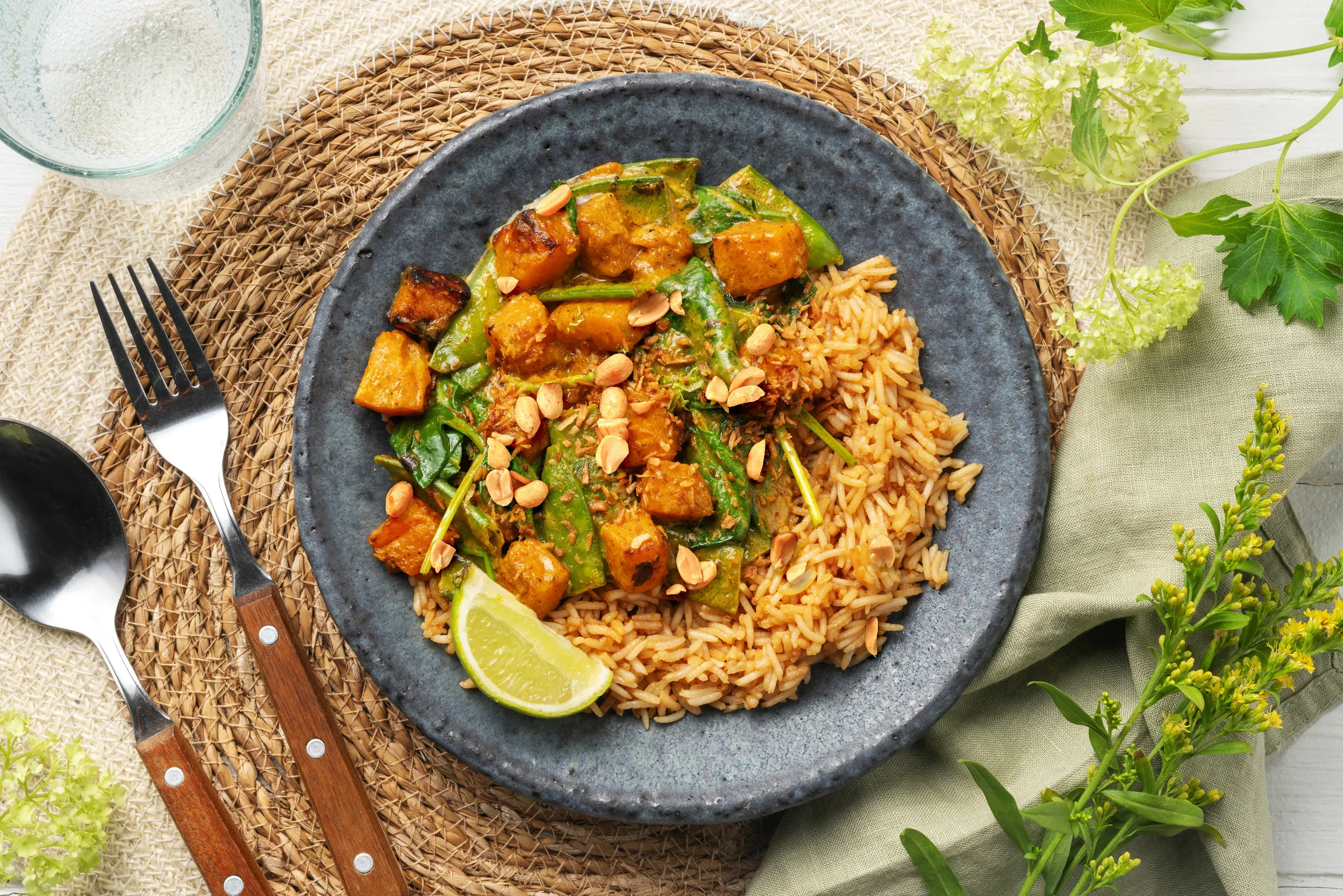 Yellow Thai Inspired Butternut Squash Curry