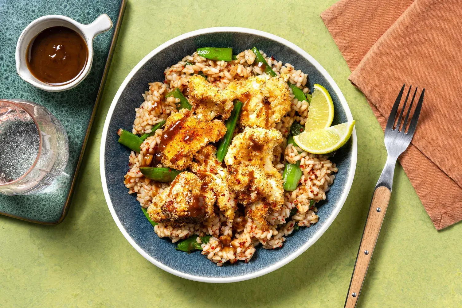 Breaded Cauliflower Cashew Satay