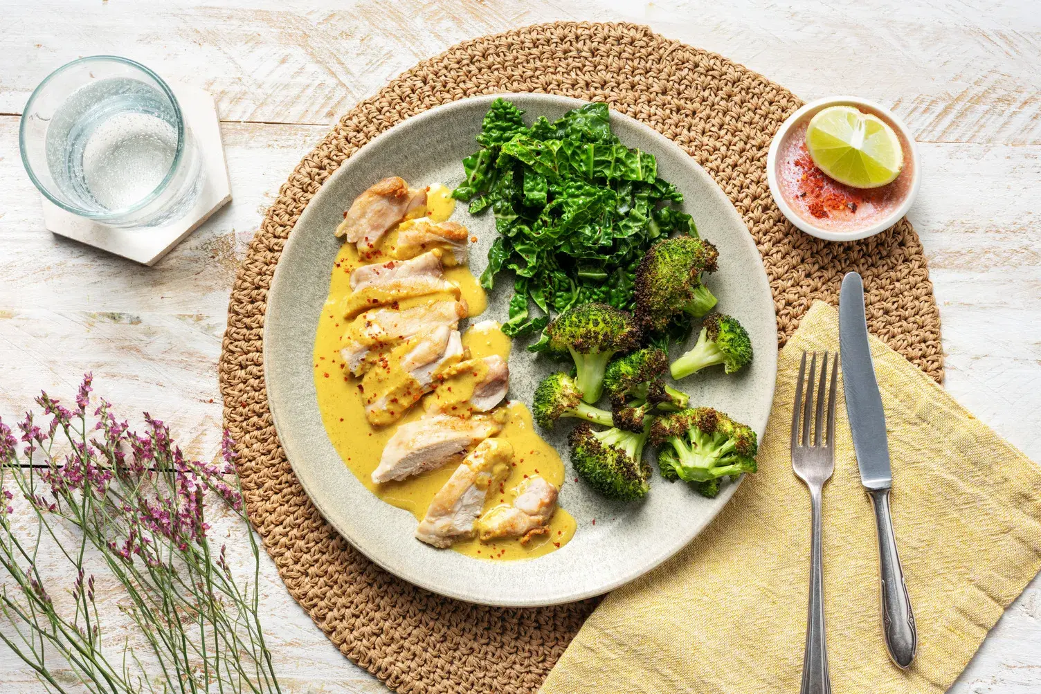 Chicken Thighs in a Peanut and Lime Sauce