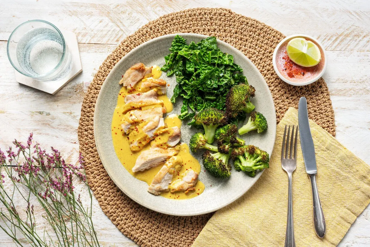 Chicken Breasts in a Peanut and Lime Sauce