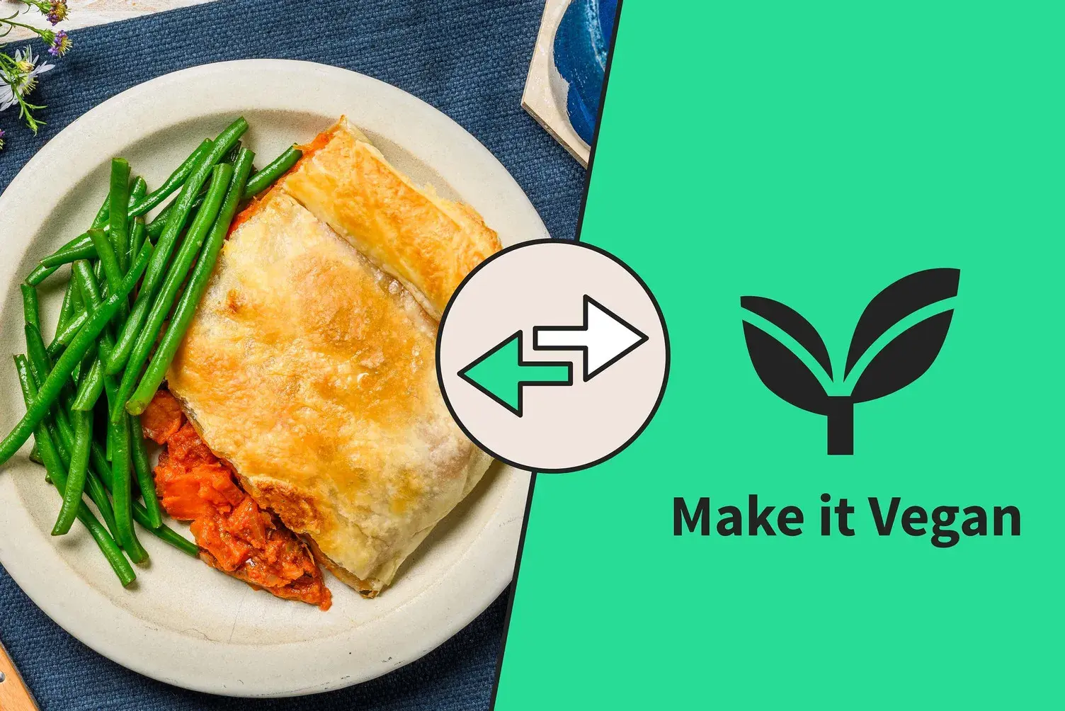 Sweet Potato Tikka and Mango Chutney Pie