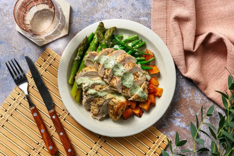 Thyme Double Chicken Breast and Herbed Butternut Squash