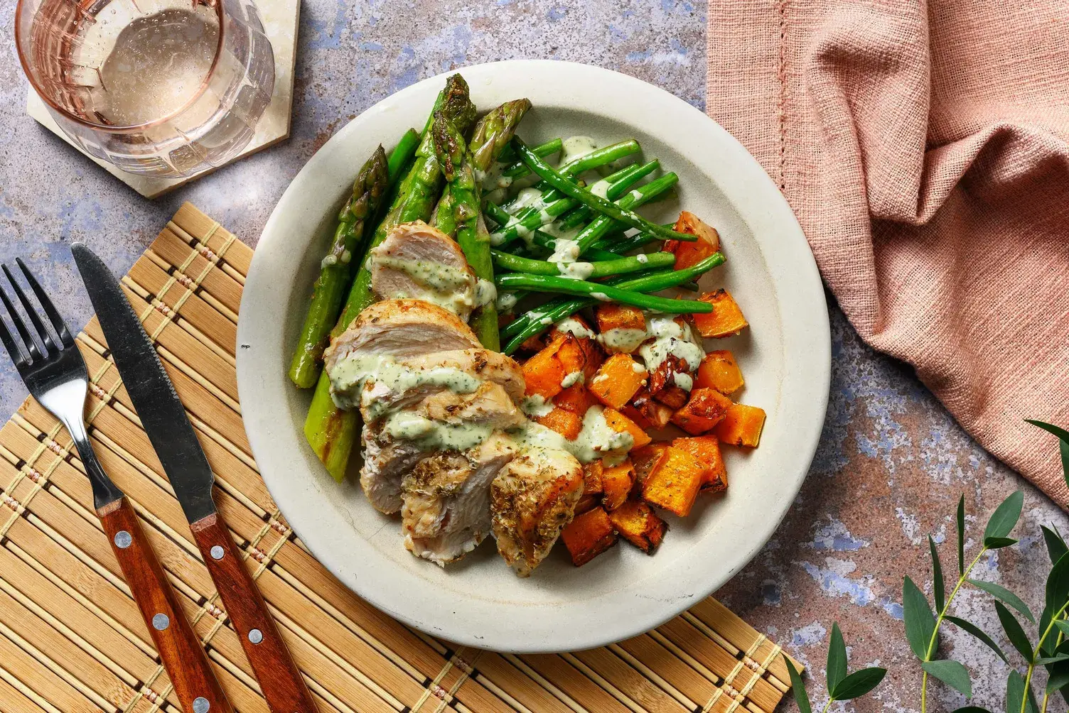Thyme Double Chicken Breast and Herbed Butternut Squash
