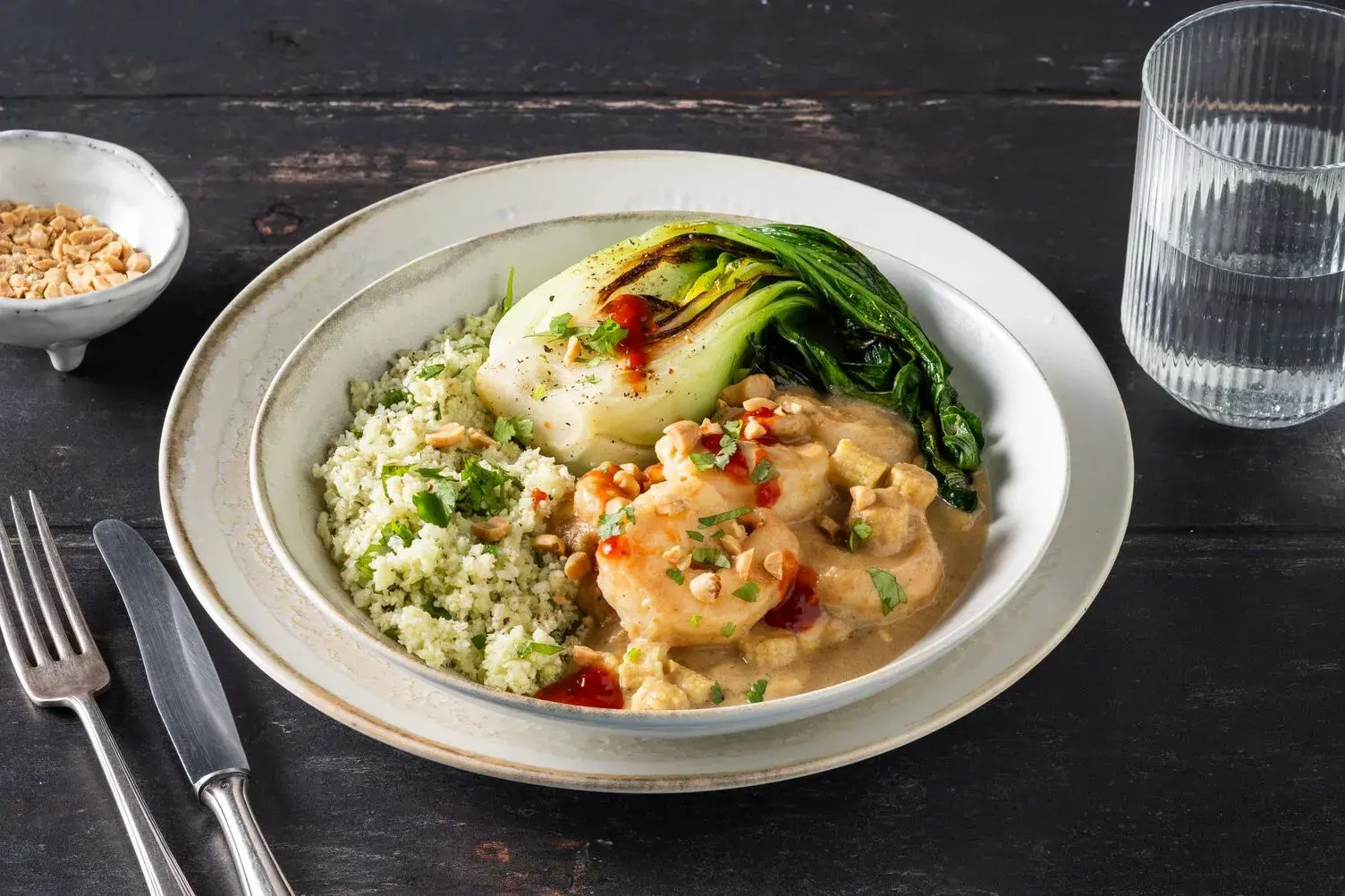Best Ever Green Thai Inspired Peanut Prawn Curry
