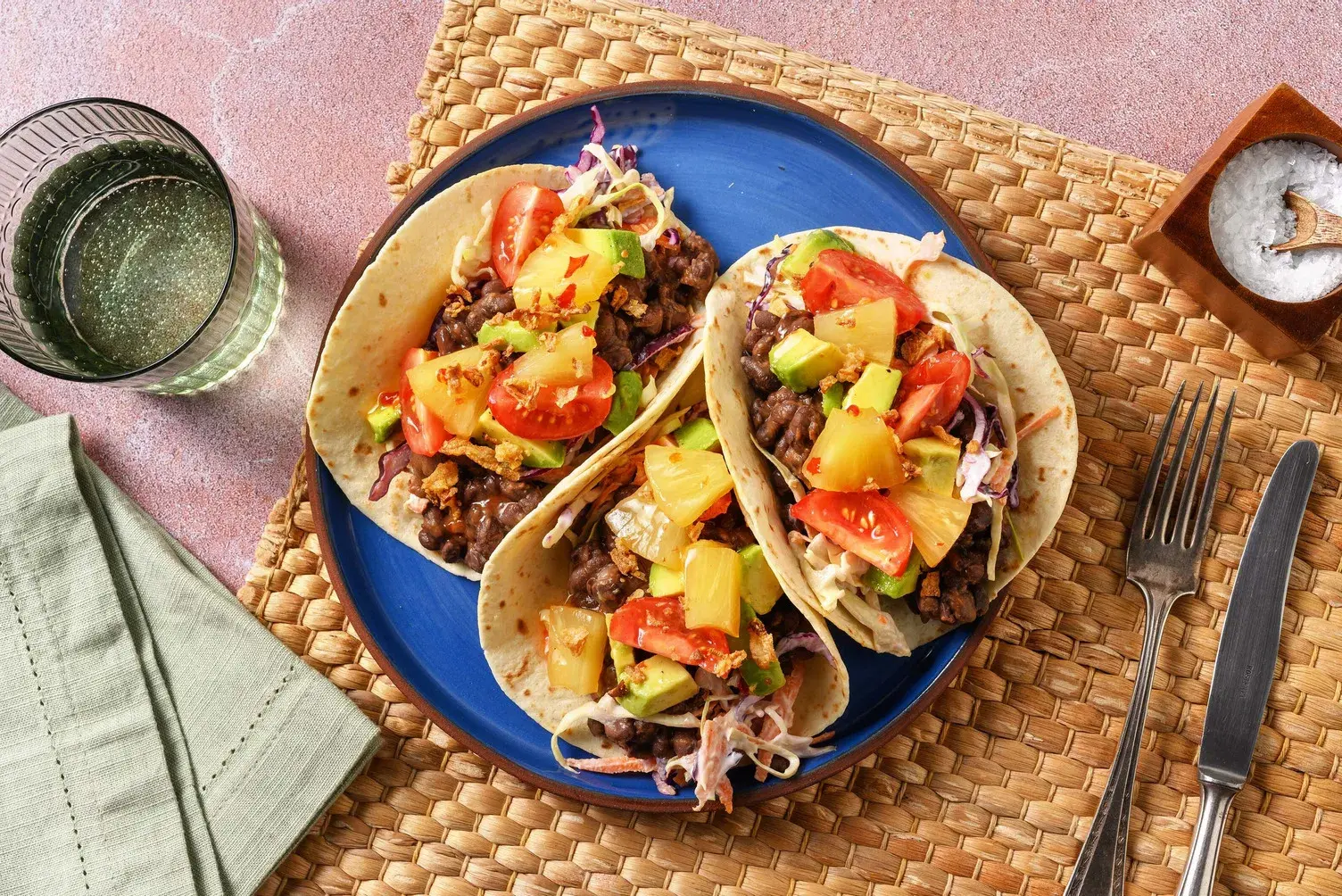 Caribbean Inspired Jerk Black Bean Tacos