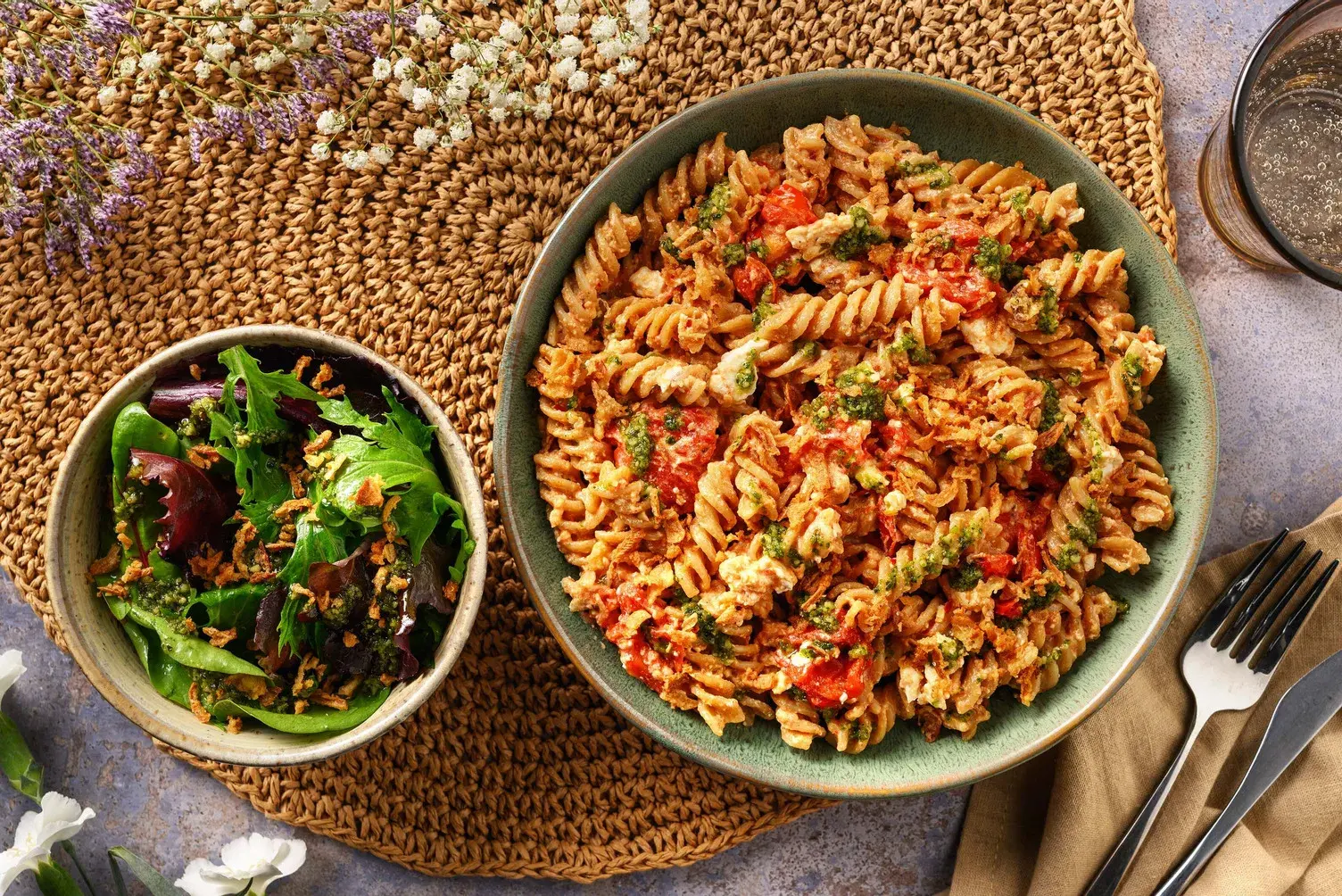 Baked Feta and Baby Plum Tomato Fusilli