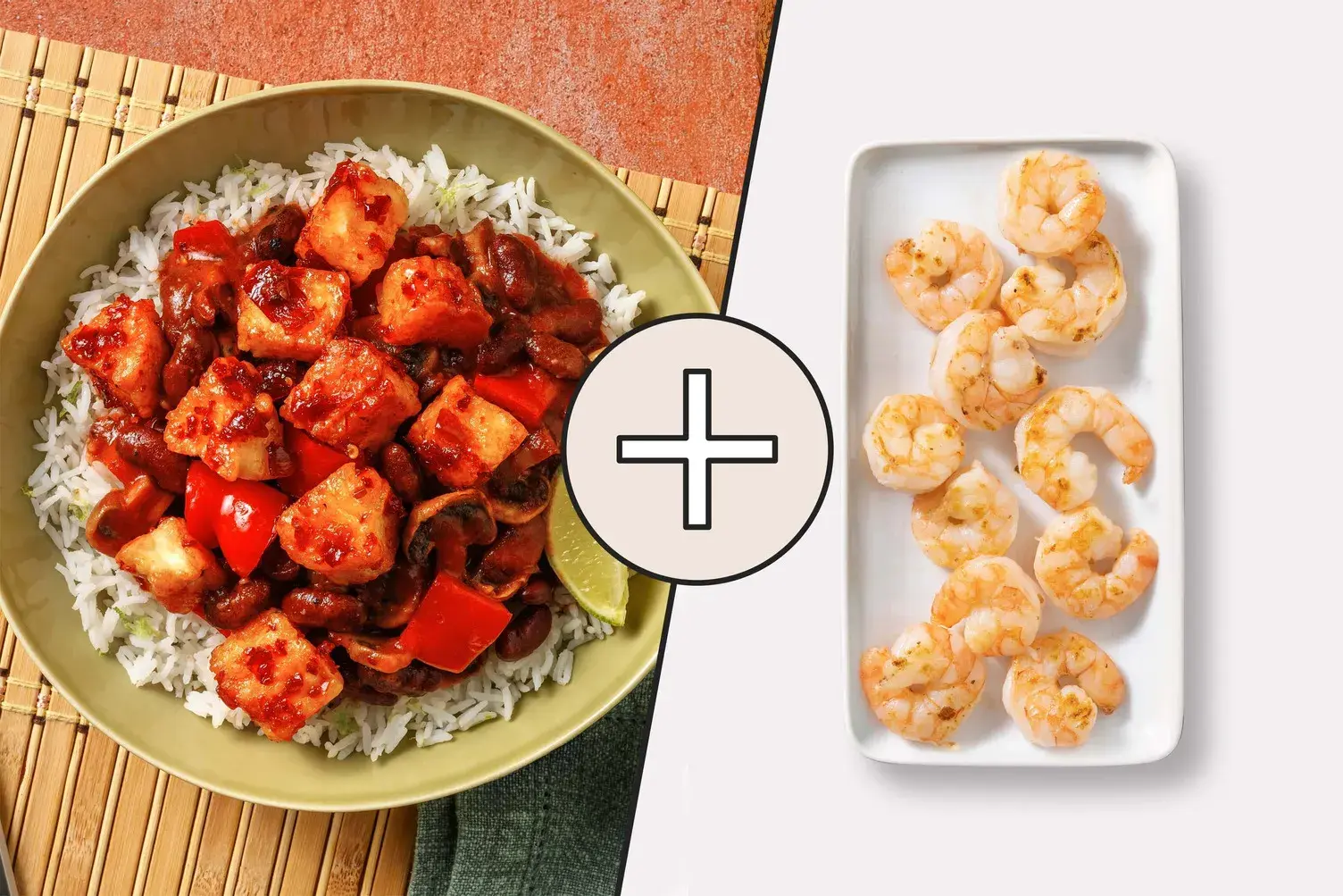 Prawn, Glazed Halloumi and Chipotle Kidney Bean Stew