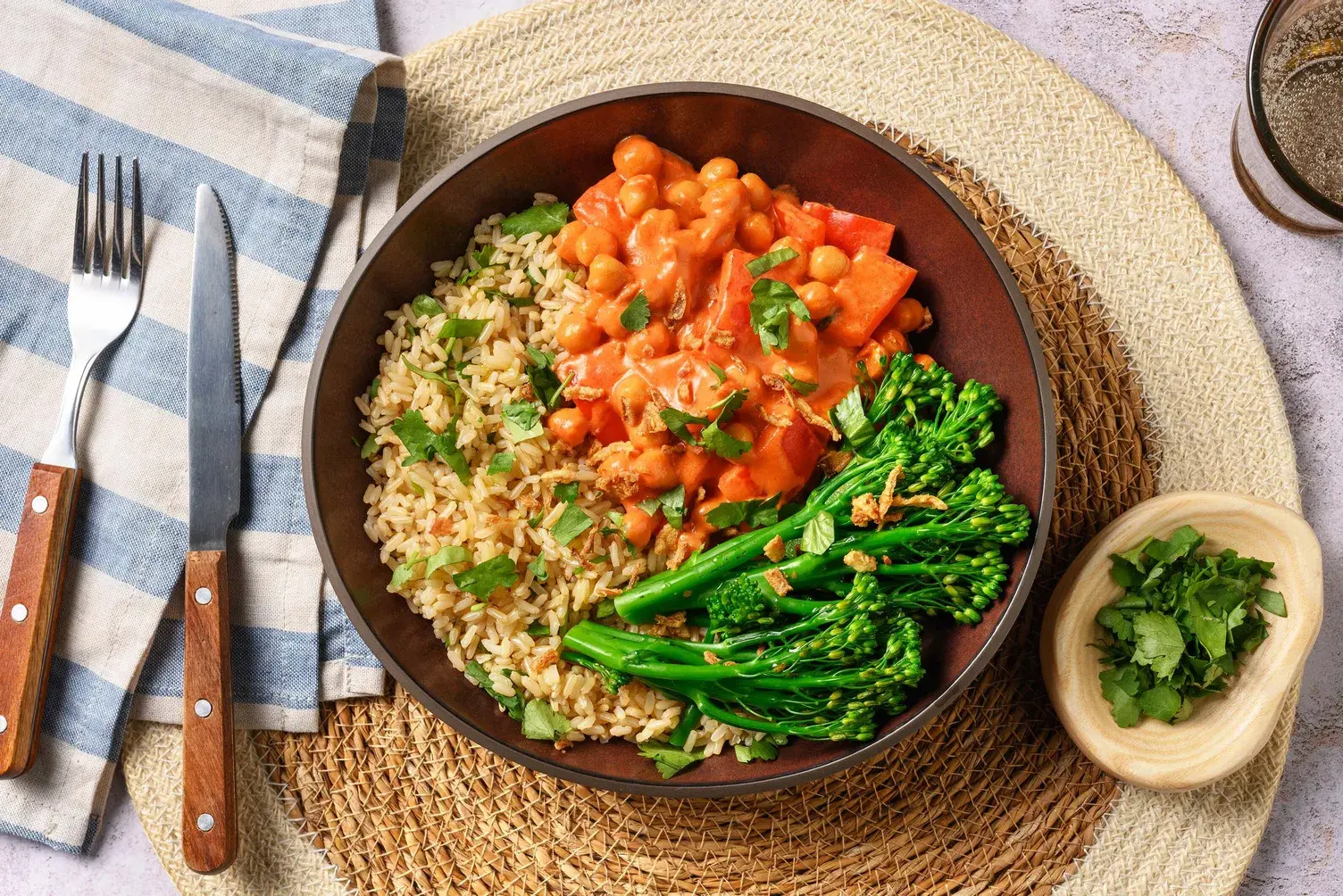 Creamy Gochujang Chickpeas and Basmati Rice