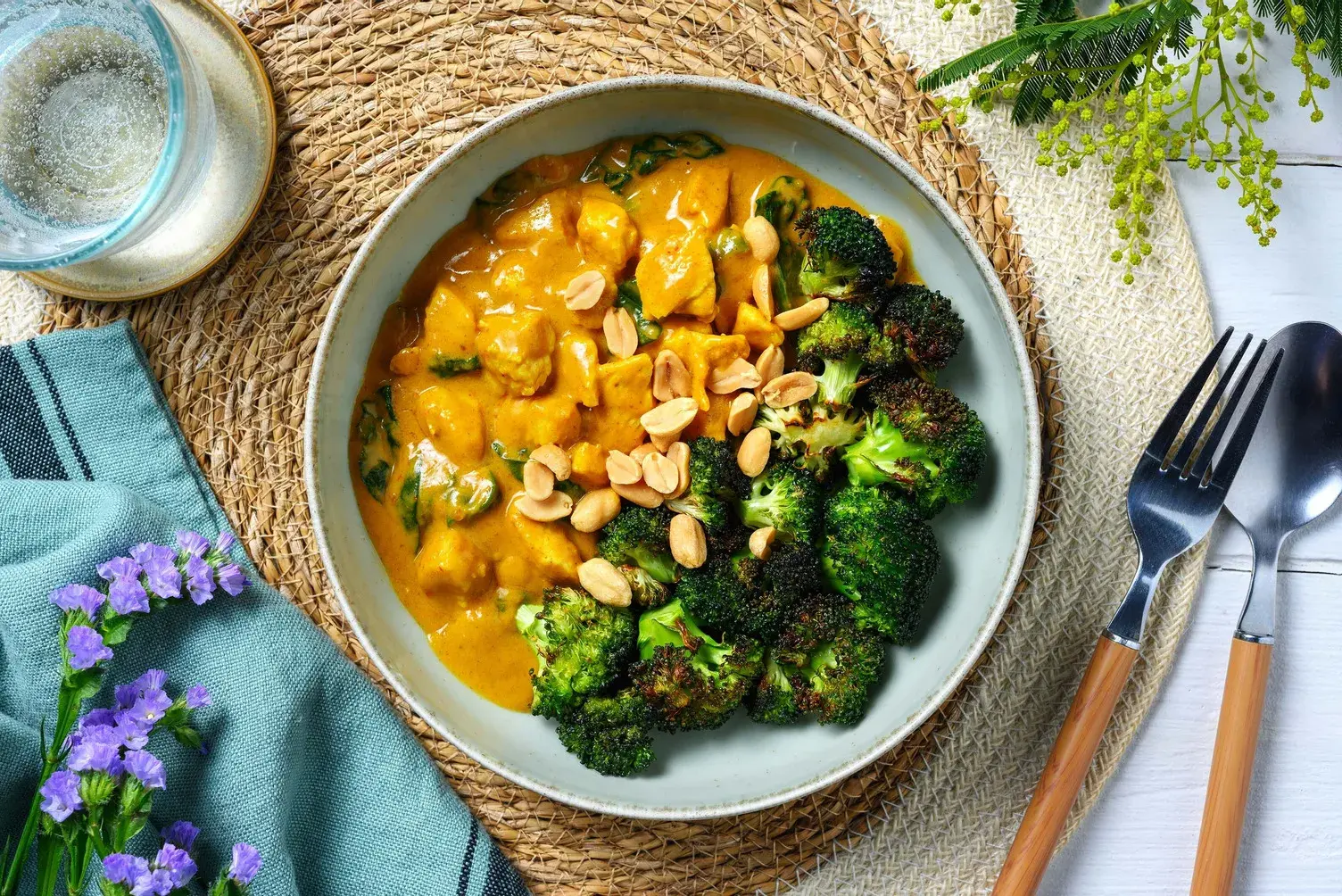 Yellow Thai Inspired Peanut Double Chicken Curry