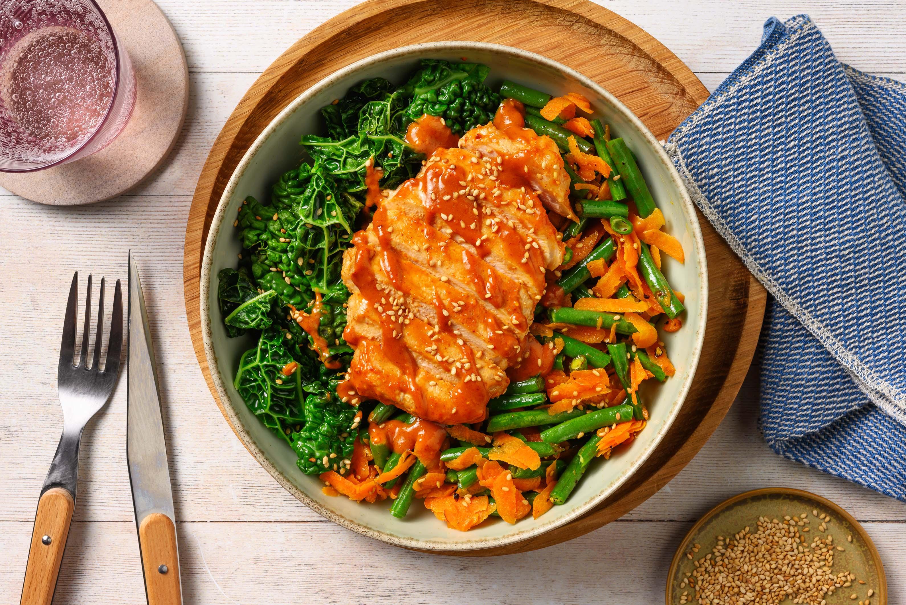 Spicy Peanut Pork Steak