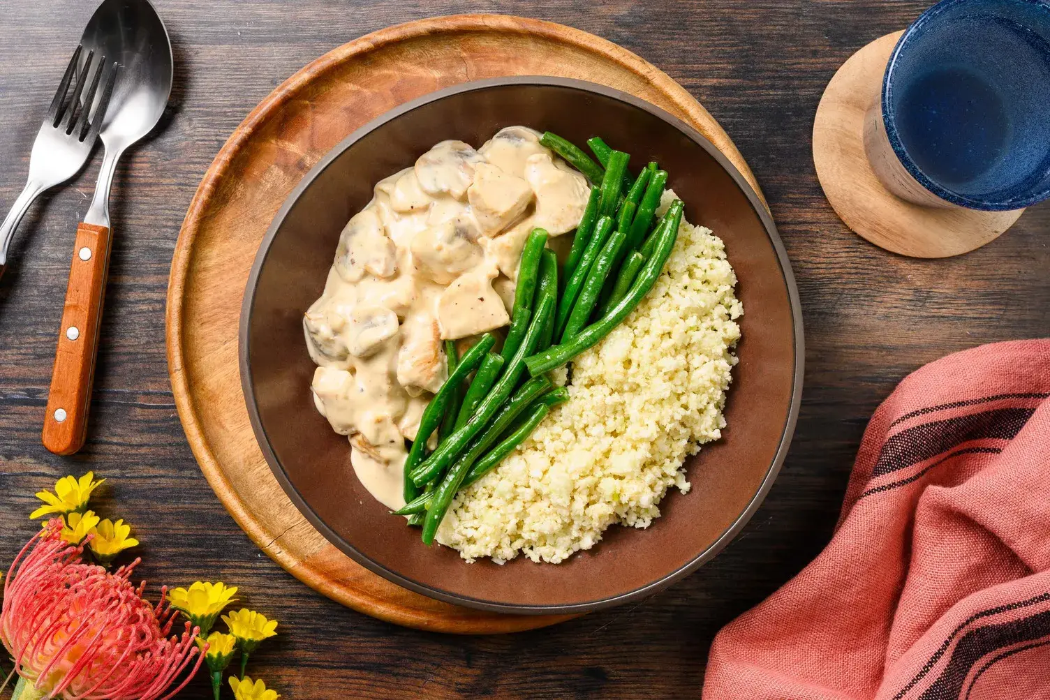 Creamy Mushroom and Peppercorn Chicken