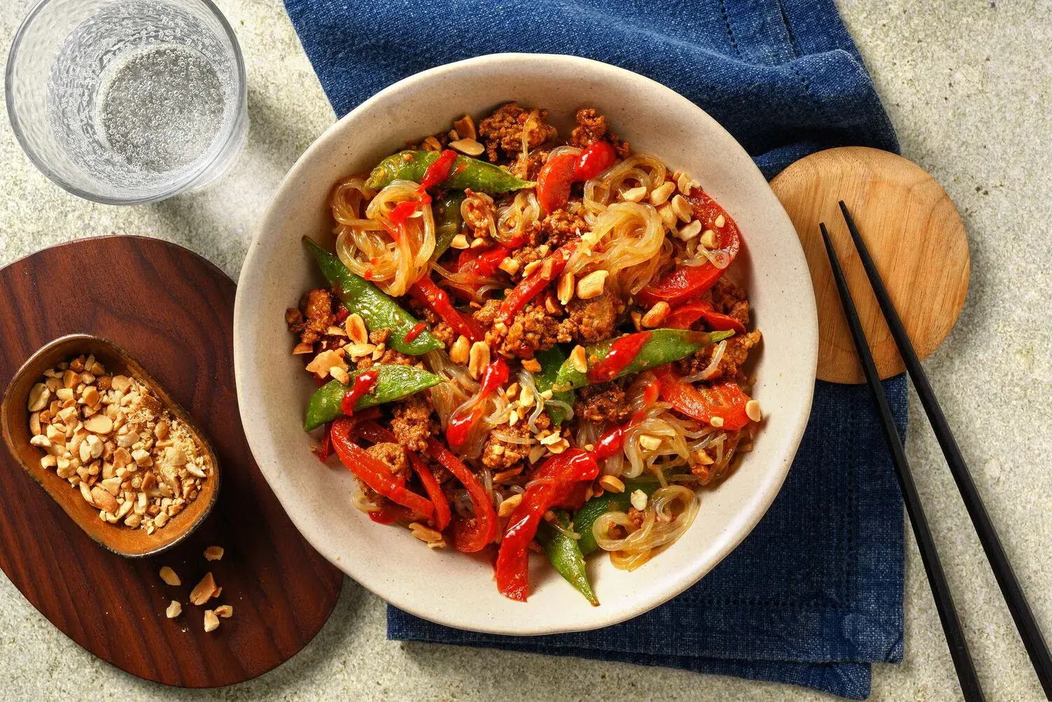 Indonesian Inspired Beef Konjac Noodle Stir-Fry