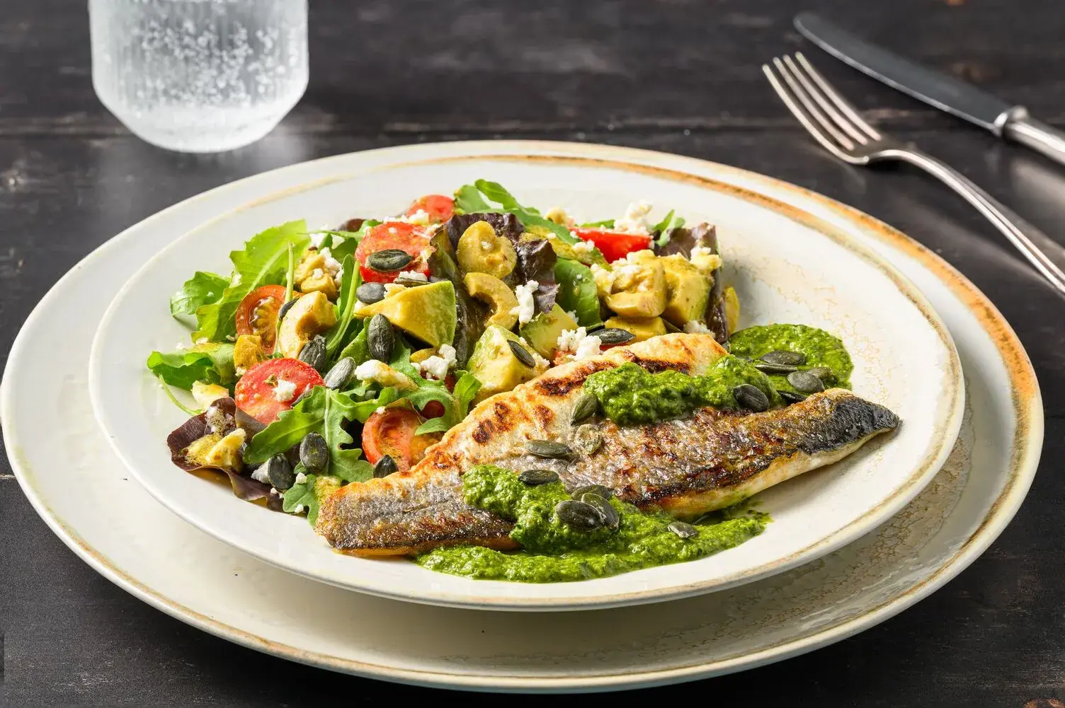 Pan-Fried Sea Bass and Salsa Verde
