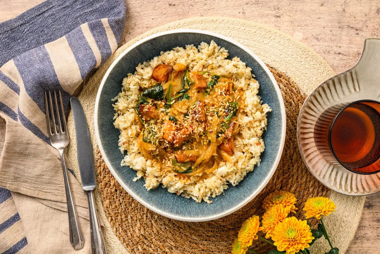 Butternut Squash and Spinach Korma Curry