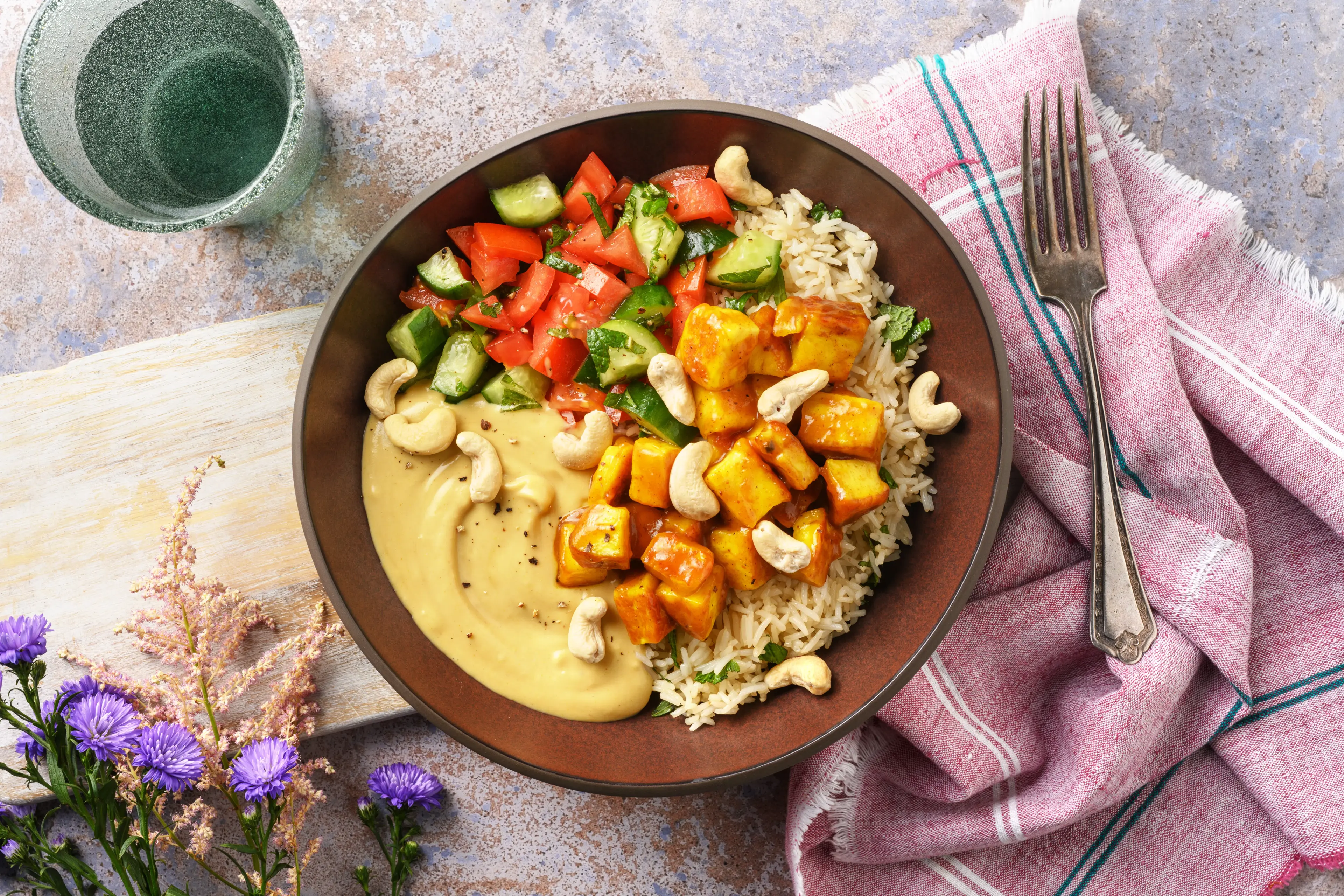Tandoori Inspired Paneer Rice Bowl