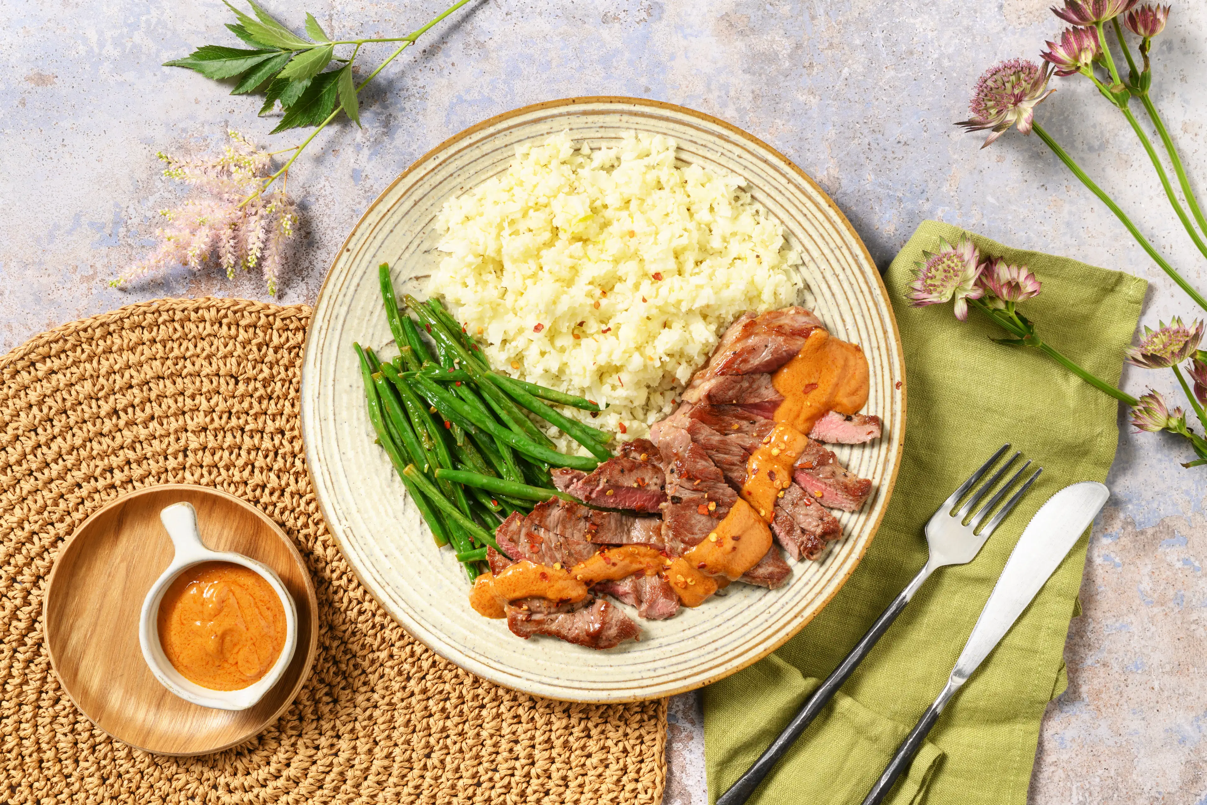 Lamb Steak in a Spicy Peanut Sauce