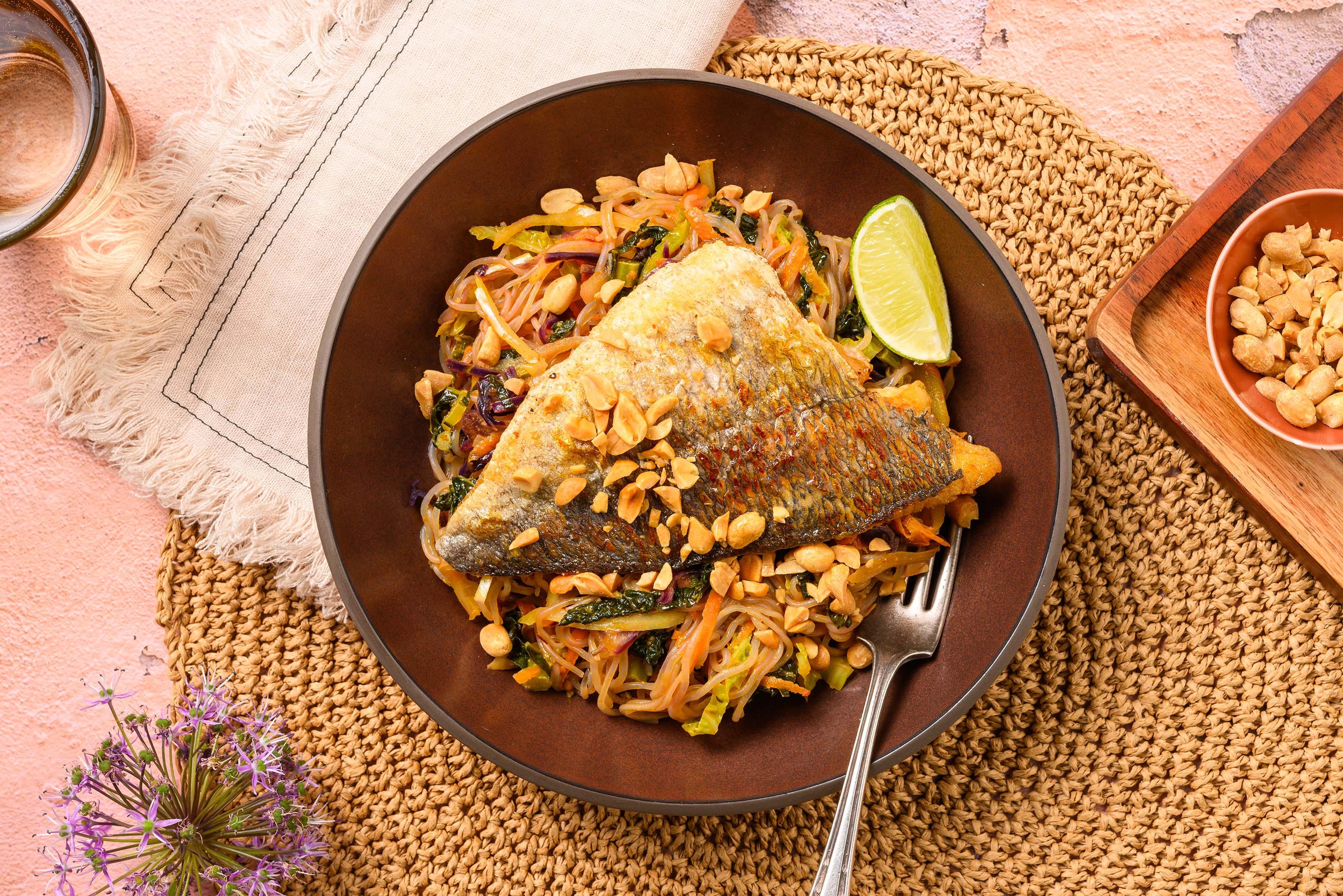Sea Bream on Gado Gado Inspired Konjac Noodles