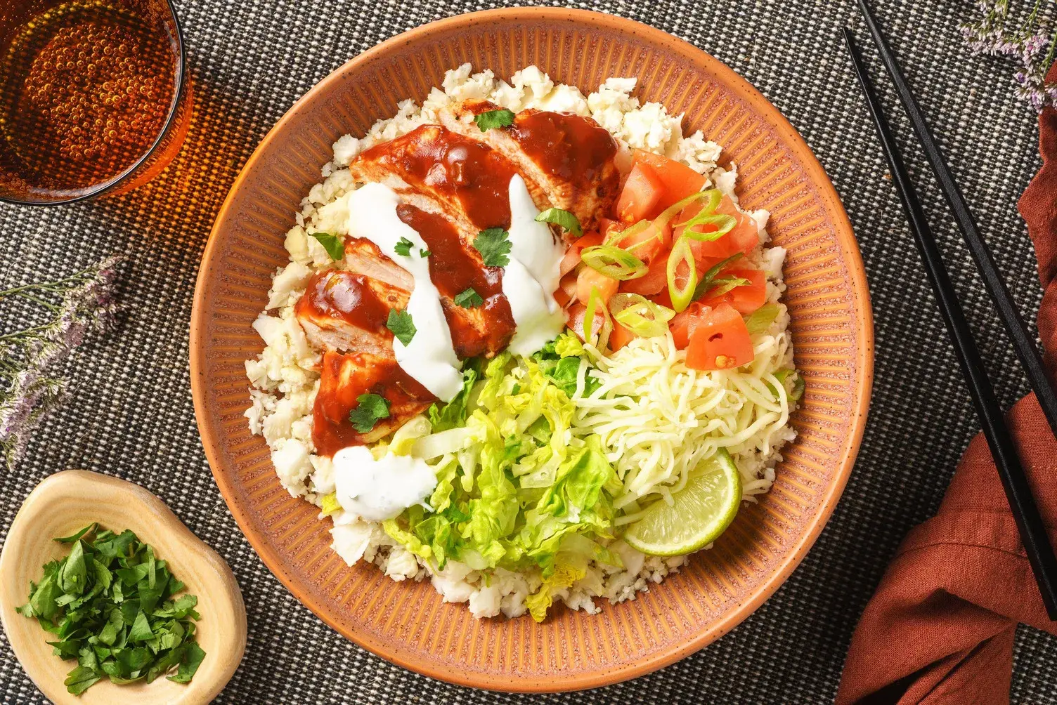 Mexican Inspired Chipotle Chicken Burrito Bowl