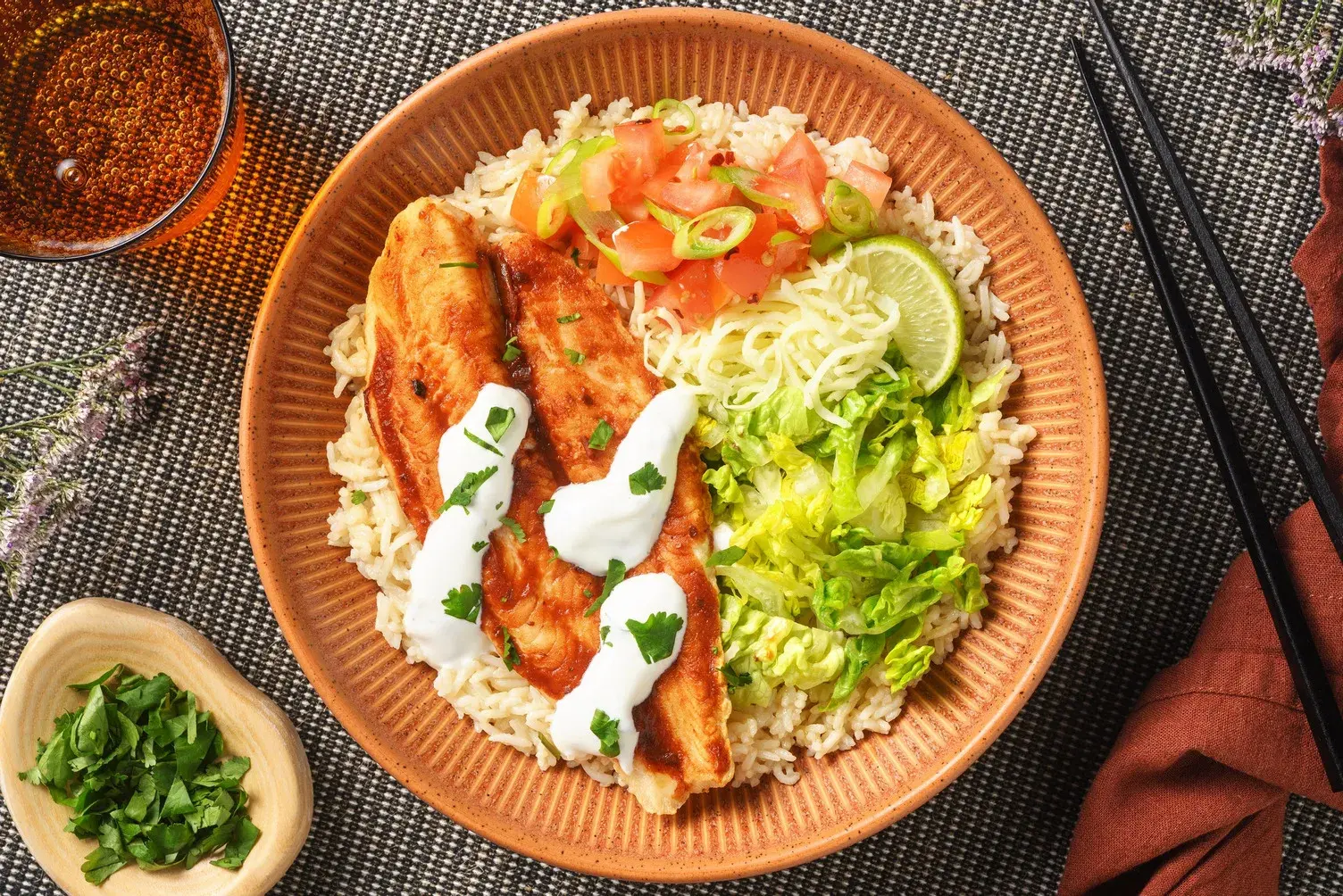 Mexican Inspired Chipotle Basa Burrito Bowl