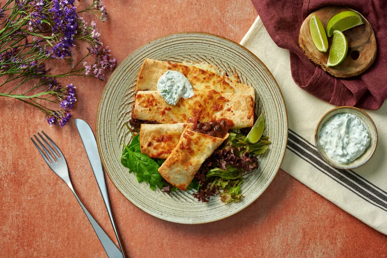 Chipotle Black Bean & Vegan Sheese Enchiladas