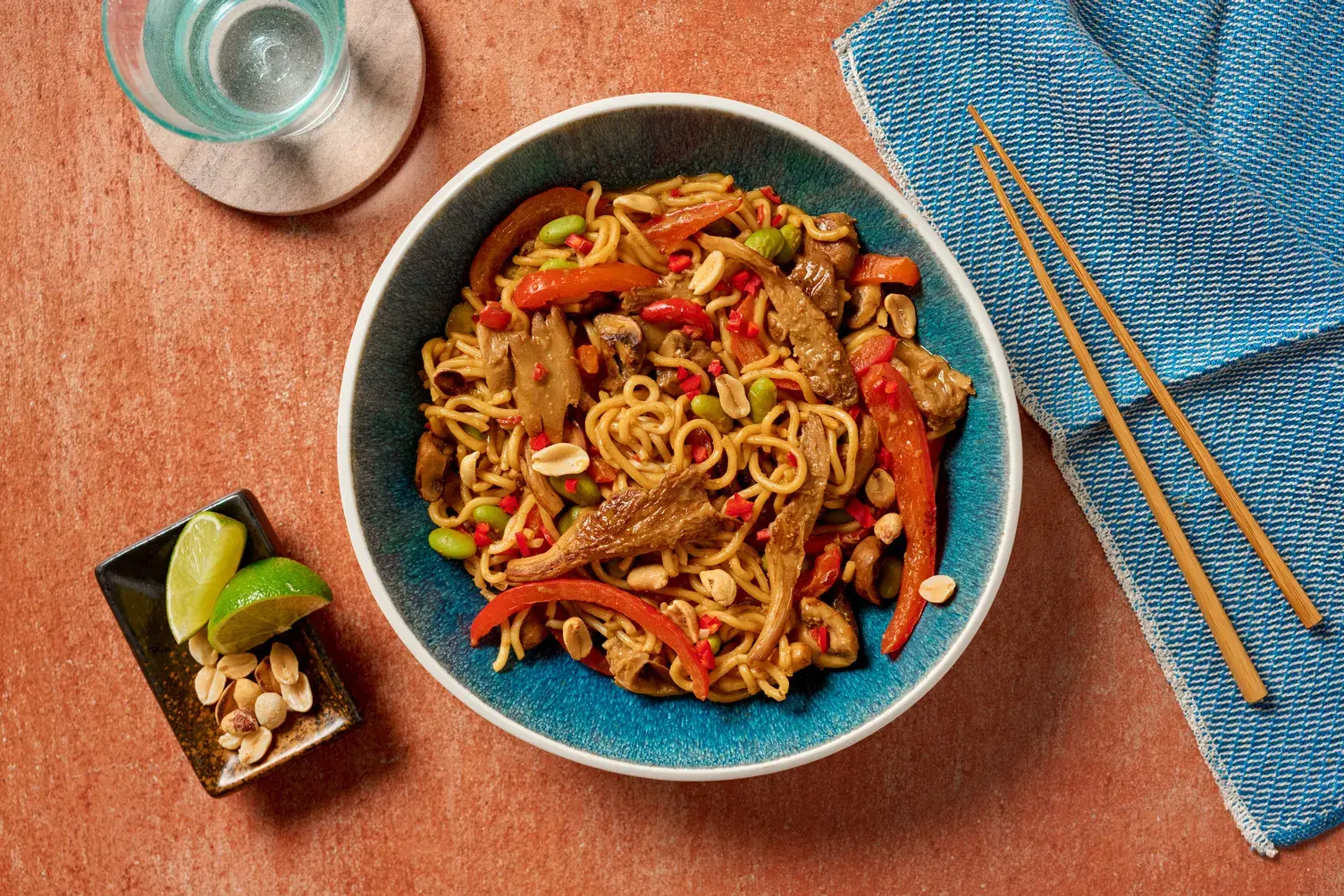 One Pan Peanut and Lime Noodles