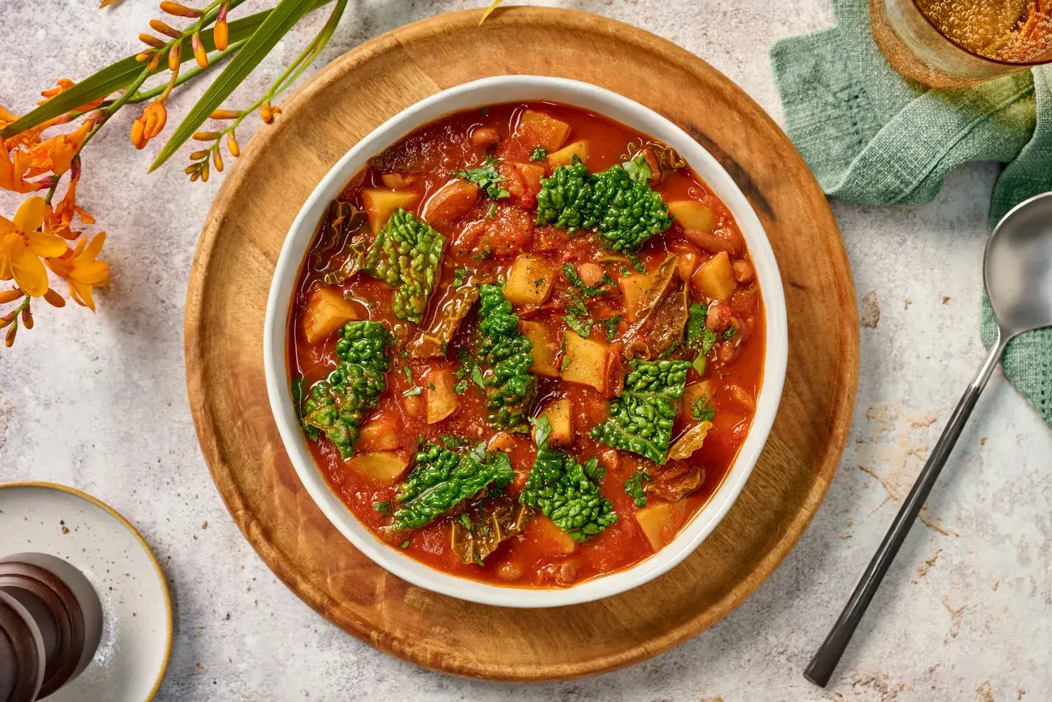 Tangy Tamarind, Kale & Borlotti Bean Immunity Stew