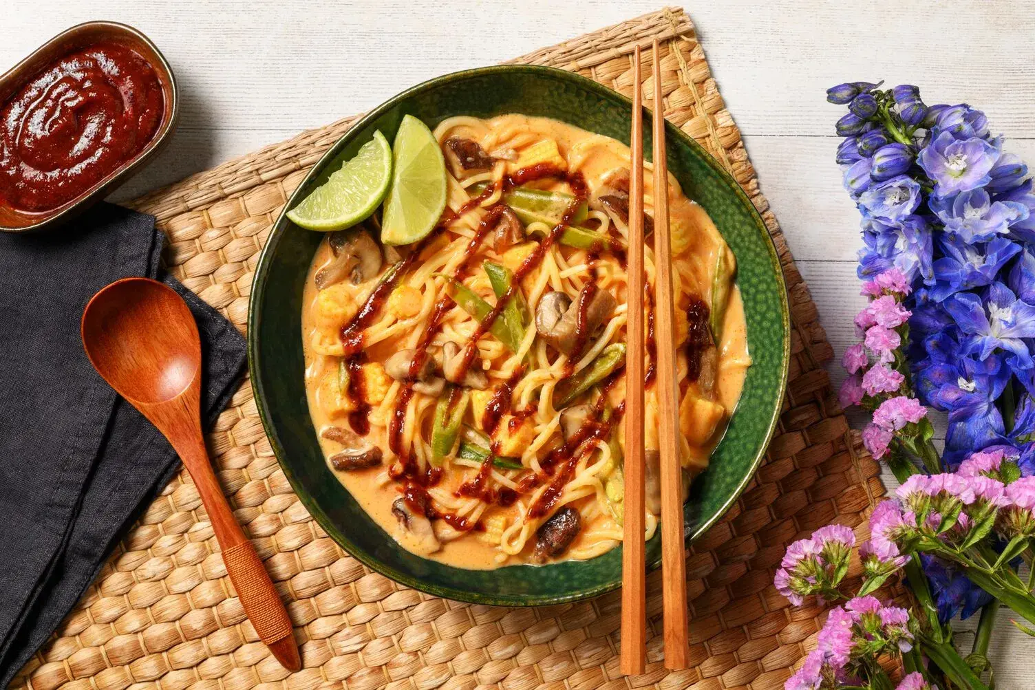 Fragrant Speciality Mushroom Red Thai Inspired Laksa