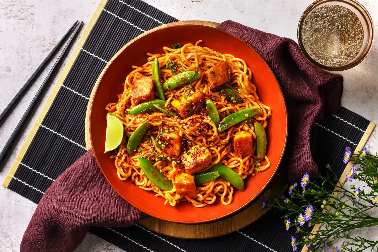 Singapore Inspired Paneer Noodles
