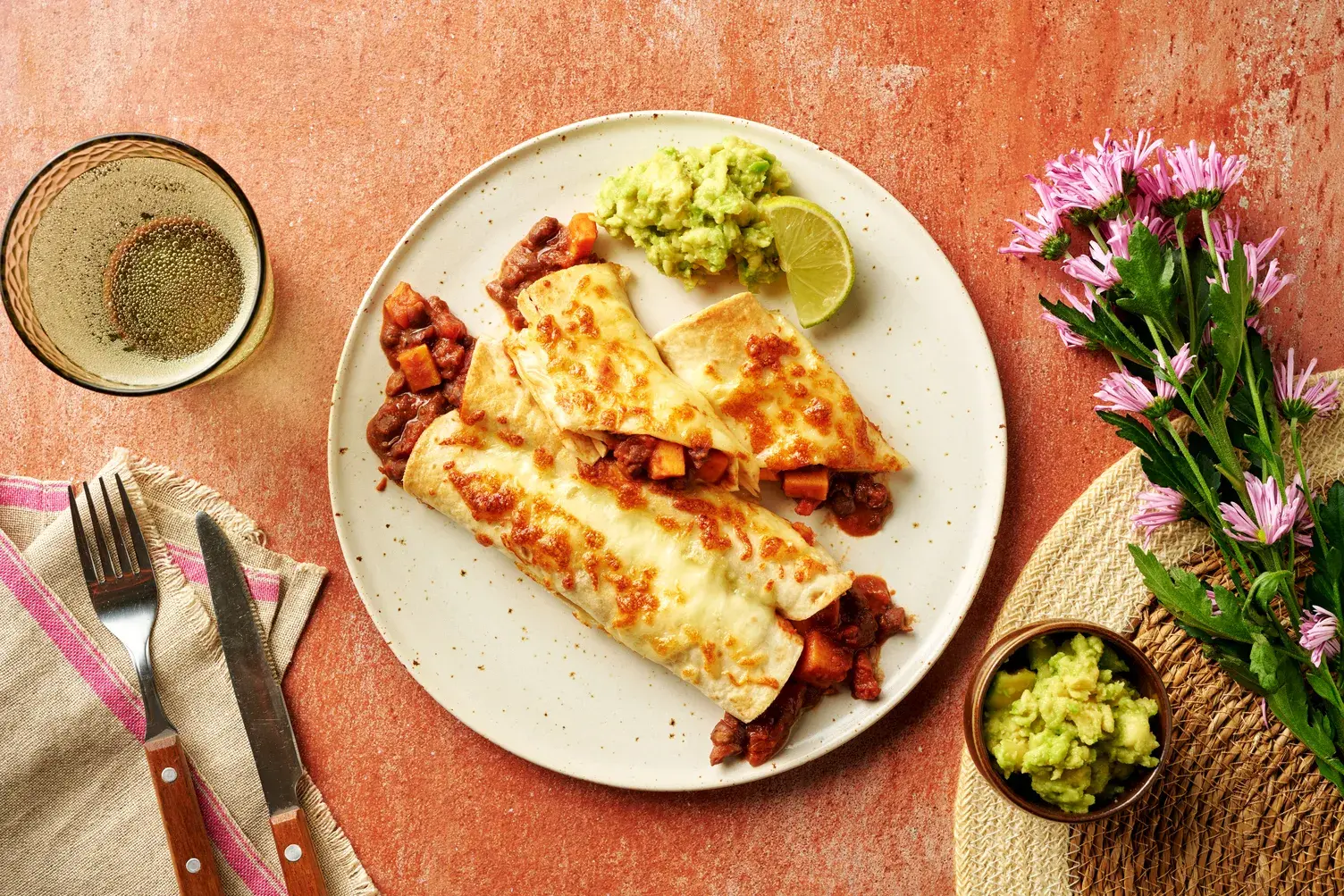 Loma Linda Inspired Black Bean & Sweet Potato Enchiladas