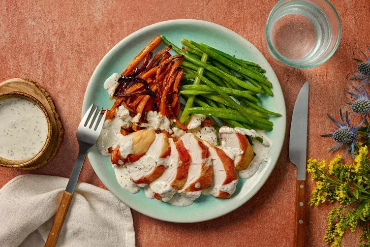 Serrano Ham Wrapped Chicken in a Creamy Sauce