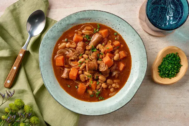 Double Rich Sausage, Swede and Guinness® Casserole