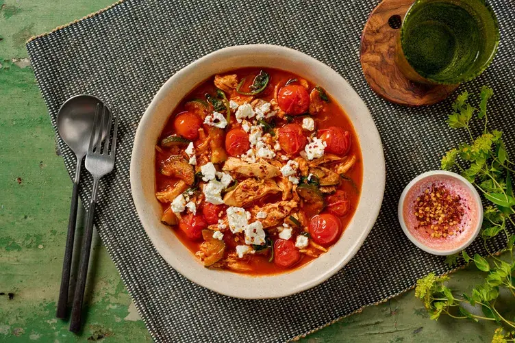 Nourishing & Spicy Harissa Pulled Chicken Stew
