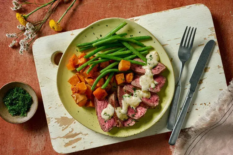 Lamb Steak in a Creamy Dill Sauce