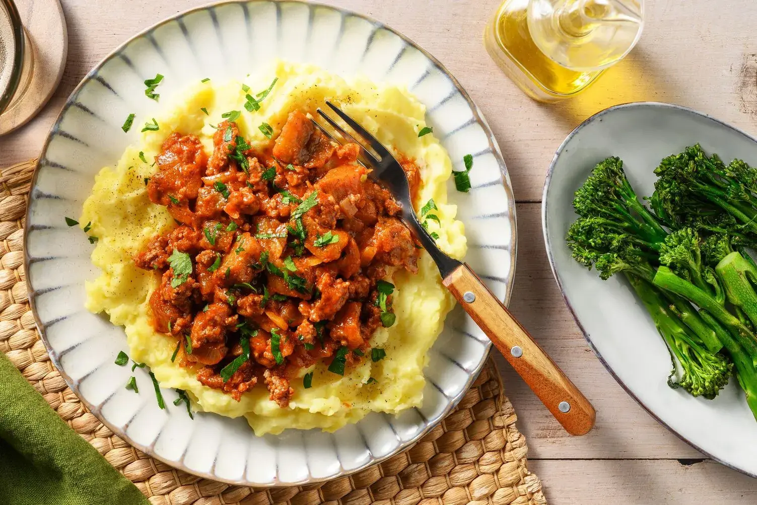 Pulled Aubergine and Beef Mince Ragu