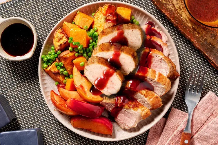 Double Pork Fillet and Vegetable Traybake
