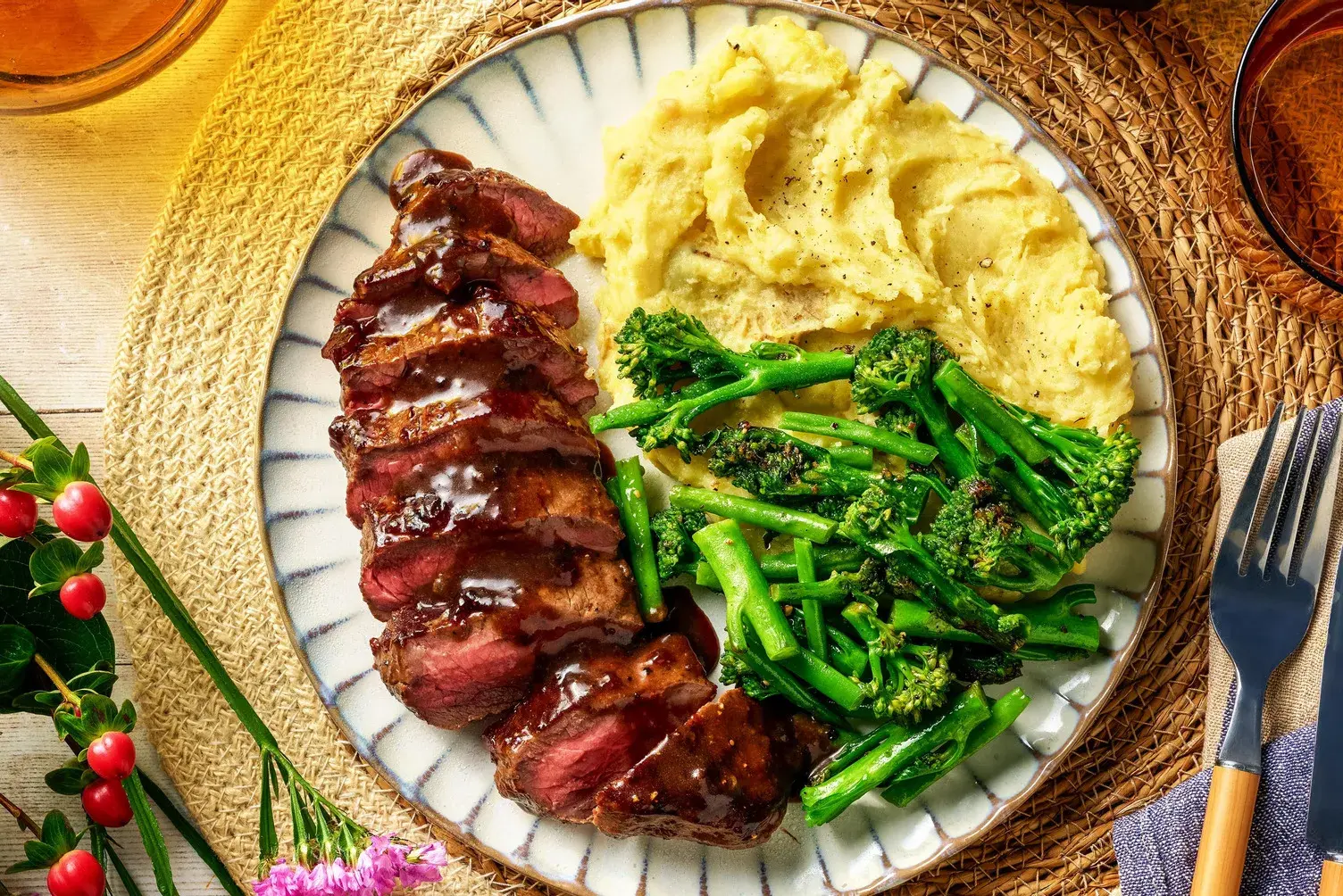 Sour Cherry Glazed Venison
