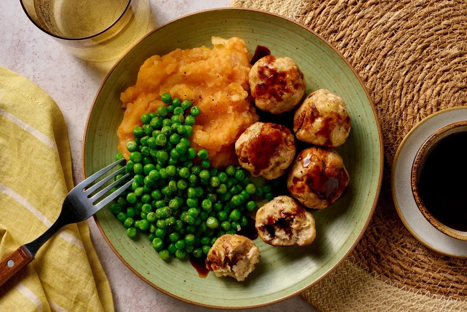 Beef & Apple Meatballs in a Red Wine Jus