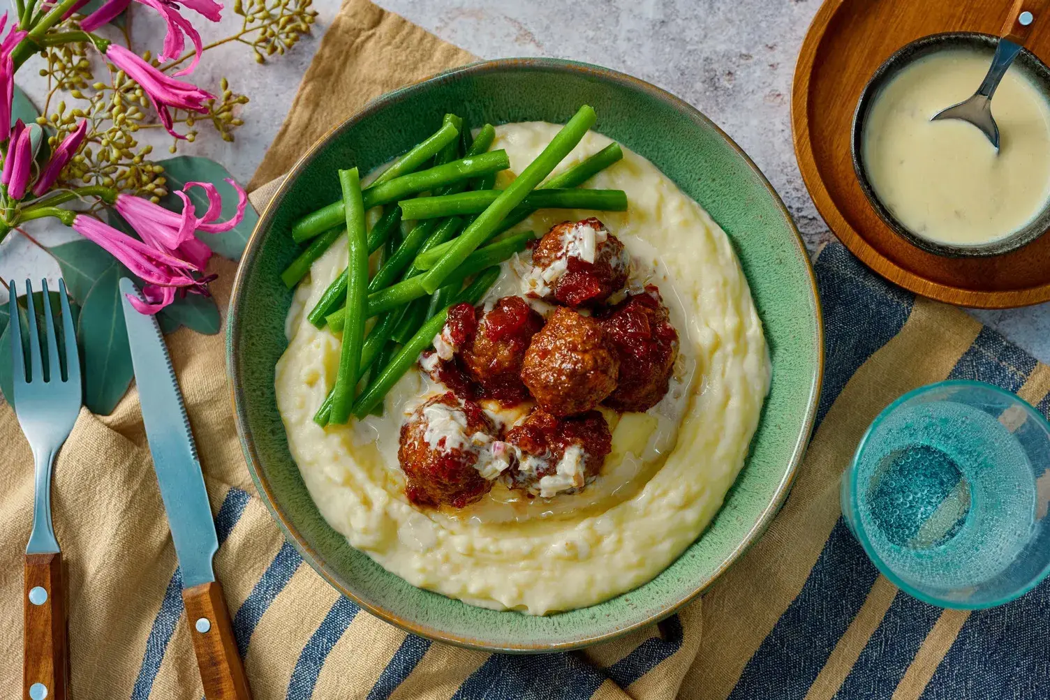 Swedish Inspired Redcurrant Jelly Glazed Meatballs