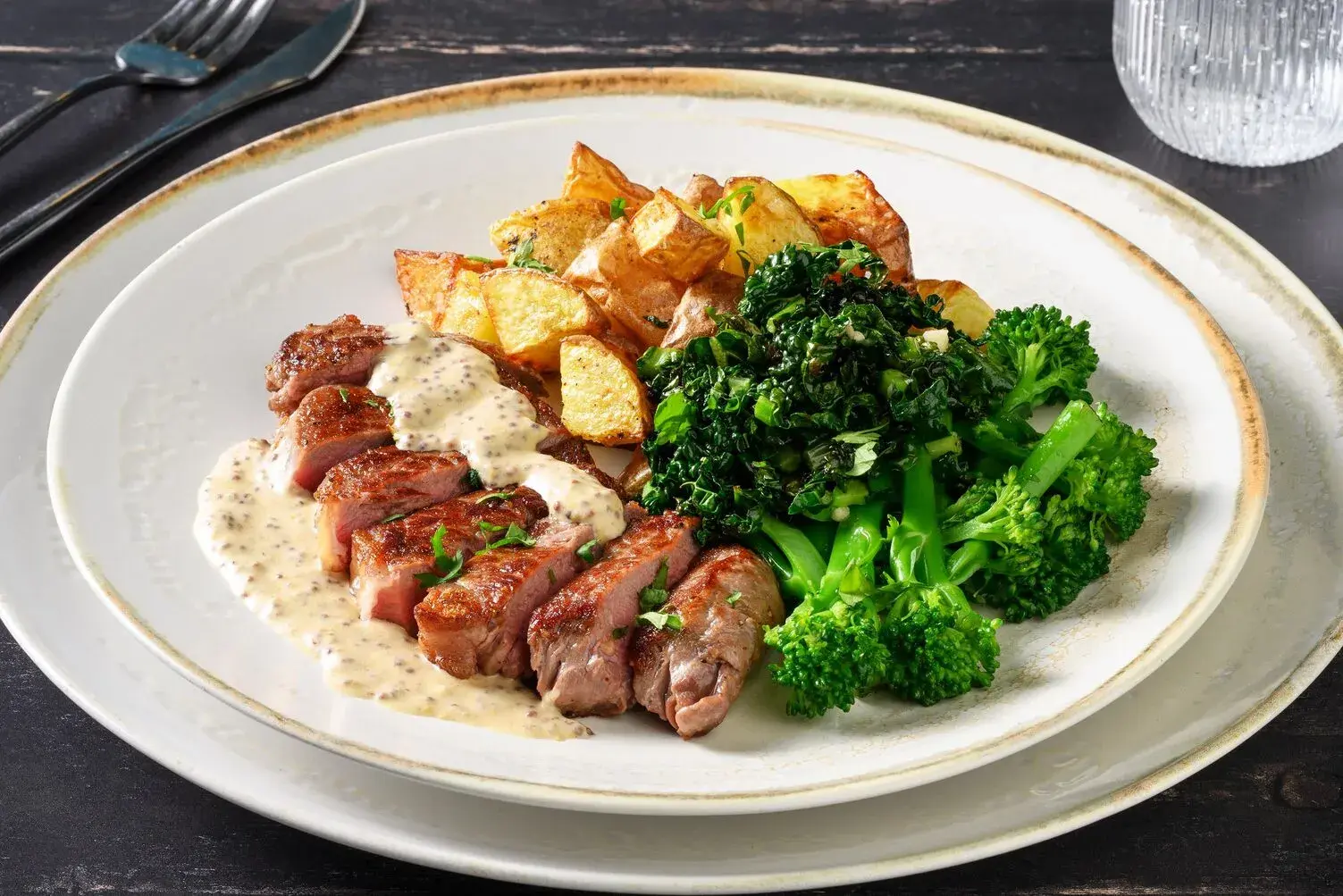 21 Day Aged Fillet Steak in a Creamy Mustard Sauce
