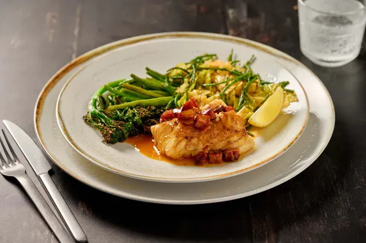 Chorizo and Lemon Butter Cod