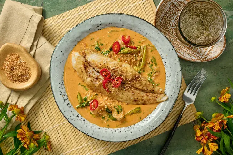 Spiced Sea Bass in a Red Thai Inspired Curry