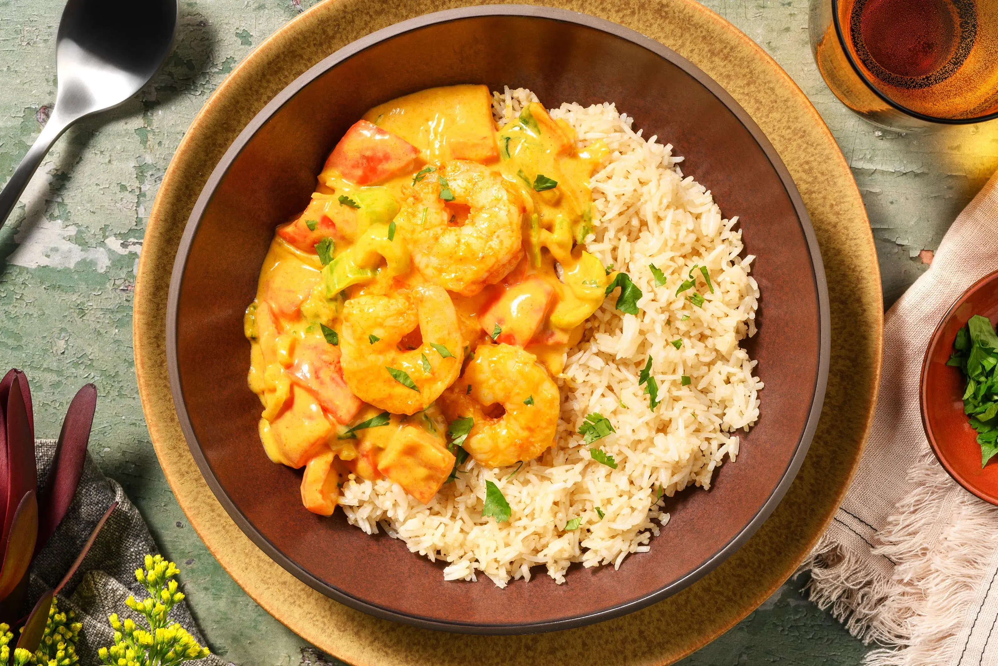 Thai Yellow Inspired Prawn Curry Bowl