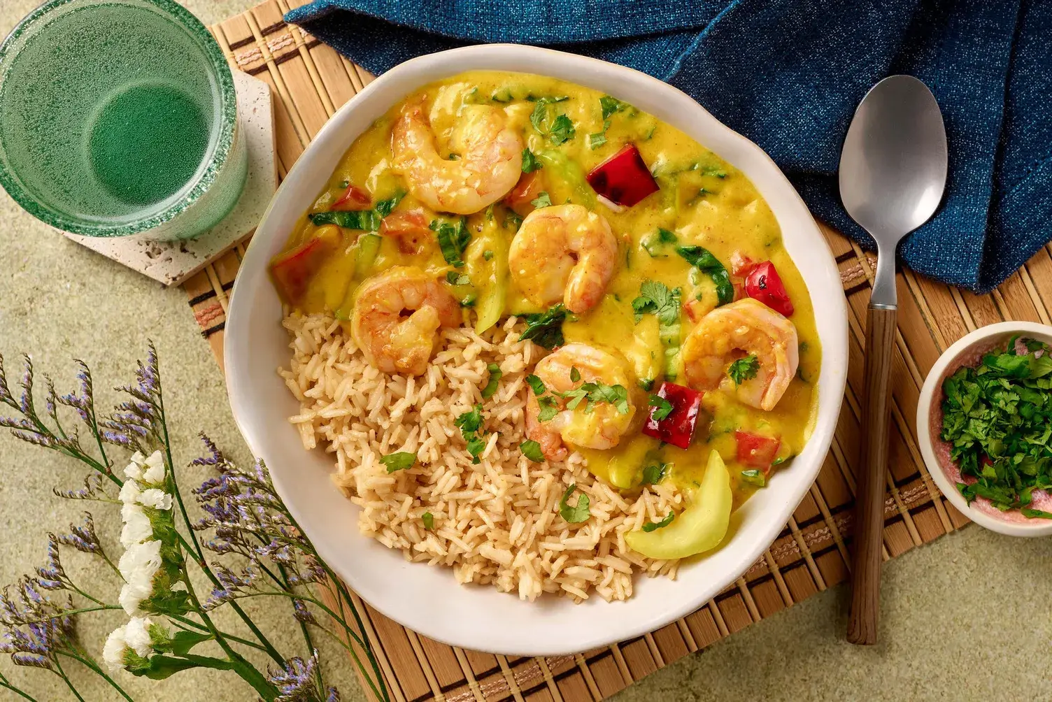 Thai Yellow Inspired Prawn Curry Bowl